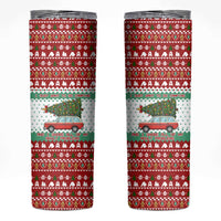 I Just Want To Camping Christmas Skinny Tumbler Xmas Holiday Patterns - Wonder Print Shop