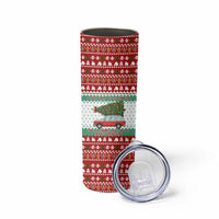 I Just Want To Camping Christmas Skinny Tumbler Xmas Holiday Patterns - Wonder Print Shop