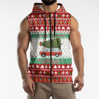 I Just Want To Camping Christmas Sleeveless Zip Hoodie Xmas Holiday Patterns - Wonder Print Shop