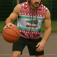 I Just Want To Camping Christmas Sleeveless Zip Hoodie Xmas Holiday Patterns - Wonder Print Shop