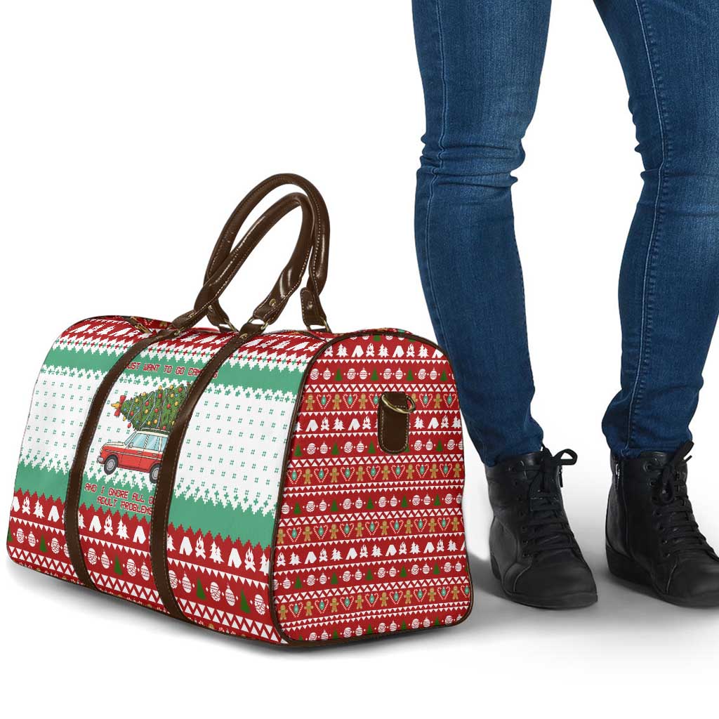 I Just Want To Camping Christmas Travel Bag Xmas Holiday Patterns - Wonder Print Shop