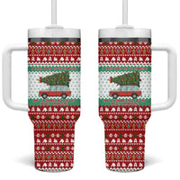 I Just Want To Camping Christmas Tumbler With Handle Xmas Holiday Patterns - Wonder Print Shop