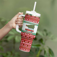 I Just Want To Camping Christmas Tumbler With Handle Xmas Holiday Patterns - Wonder Print Shop