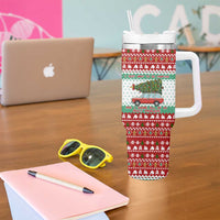 I Just Want To Camping Christmas Tumbler With Handle Xmas Holiday Patterns - Wonder Print Shop