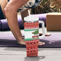 I Just Want To Camping Christmas Tumbler With Handle Xmas Holiday Patterns - Wonder Print Shop