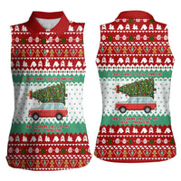 I Just Want To Camping Christmas Women Sleeveless Polo Shirt Xmas Holiday Patterns - Wonder Print Shop