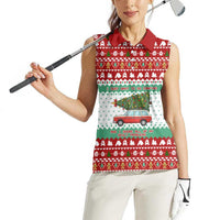 I Just Want To Camping Christmas Women Sleeveless Polo Shirt Xmas Holiday Patterns - Wonder Print Shop