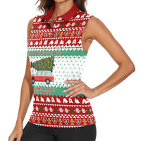 I Just Want To Camping Christmas Women Sleeveless Polo Shirt Xmas Holiday Patterns - Wonder Print Shop
