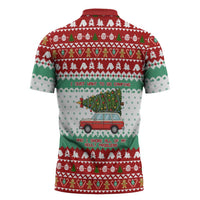 I Just Want To Camping Christmas Zipper Polo Shirt Xmas Holiday Patterns - Wonder Print Shop