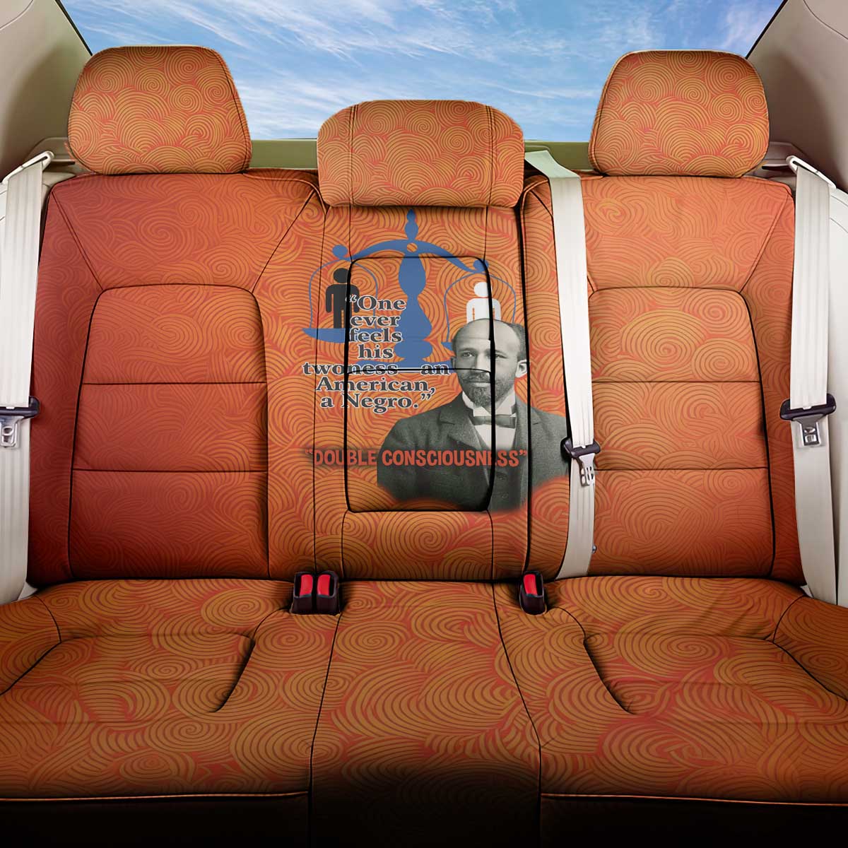 W.E.B. Du Bois Tribute Back Car Seat Cover W.E.B. Du Bois Tribute - Wonder Print Shop
