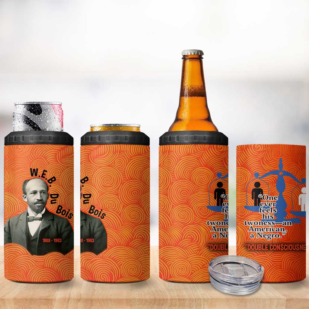 W.E.B. Du Bois Tribute 4 in 1 Can Cooler Tumbler W.E.B. Du Bois Tribute - Wonder Print Shop
