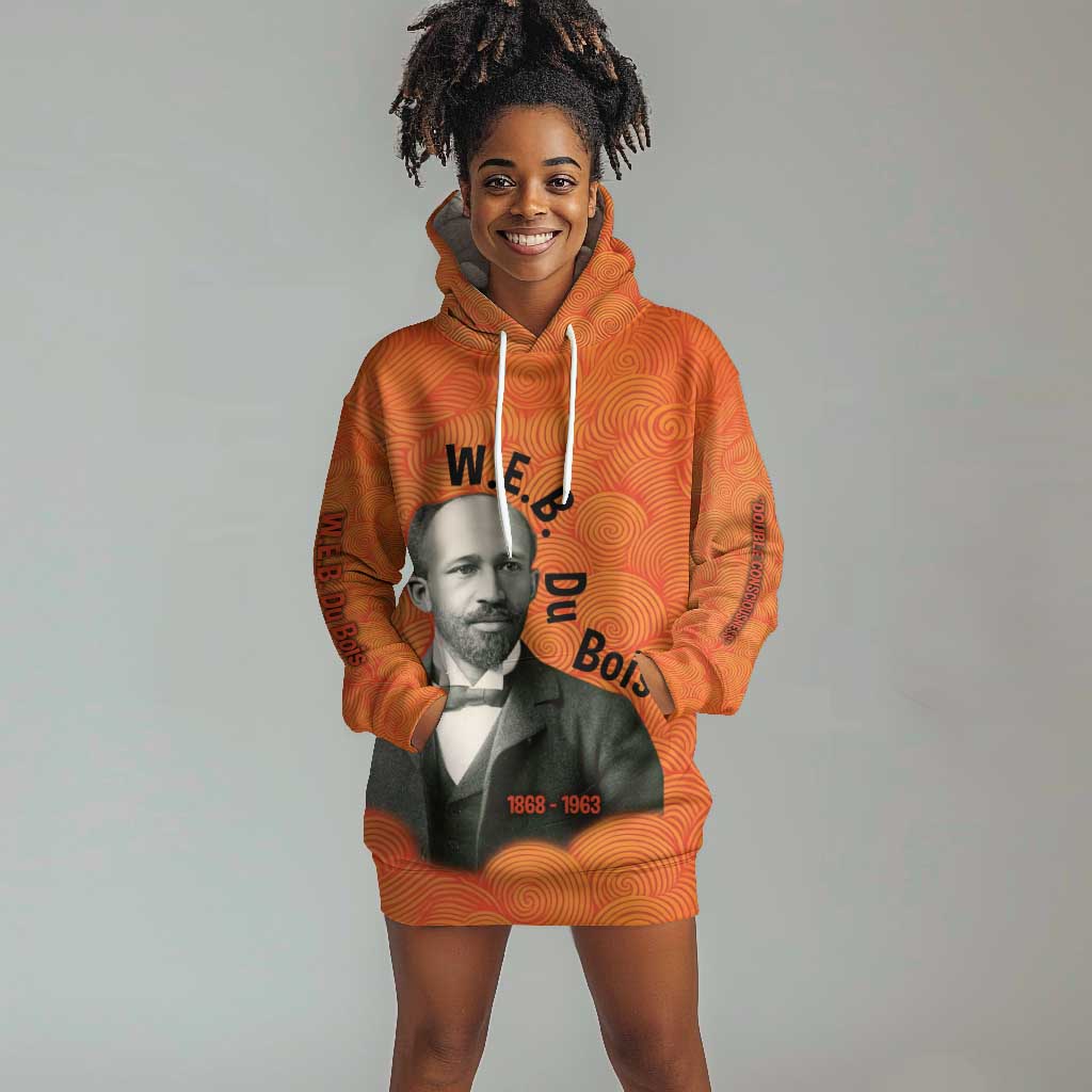 W.E.B. Du Bois Tribute Hoodie Dress W.E.B. Du Bois Tribute - Wonder Print Shop
