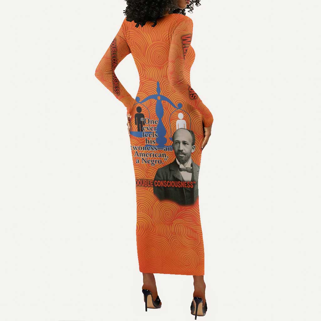 W.E.B. Du Bois Tribute Long Sleeve Bodycon Dress W.E.B. Du Bois Tribute - Wonder Print Shop