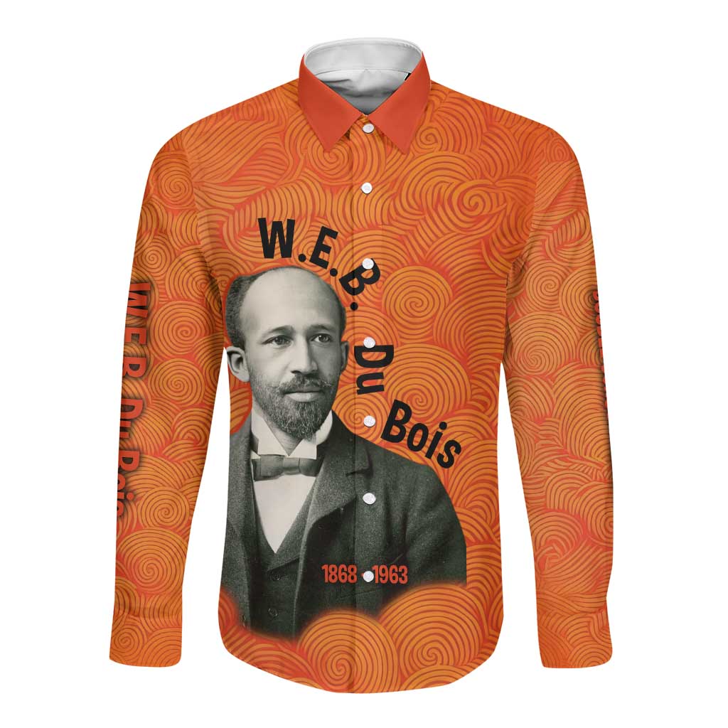 W.E.B. Du Bois Tribute Long Sleeve Button Shirt W.E.B. Du Bois Tribute - Wonder Print Shop