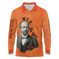 W.E.B. Du Bois Tribute Long Sleeve Polo Shirt W.E.B. Du Bois Tribute - Wonder Print Shop