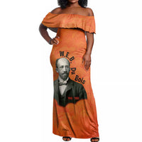W.E.B. Du Bois Tribute Off Shoulder Maxi Dress W.E.B. Du Bois Tribute - Wonder Print Shop