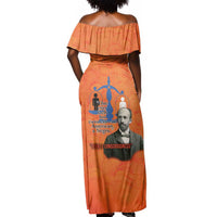 W.E.B. Du Bois Tribute Off Shoulder Maxi Dress W.E.B. Du Bois Tribute - Wonder Print Shop