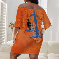 W.E.B. Du Bois Tribute Off Shoulder Short Dress W.E.B. Du Bois Tribute - Wonder Print Shop