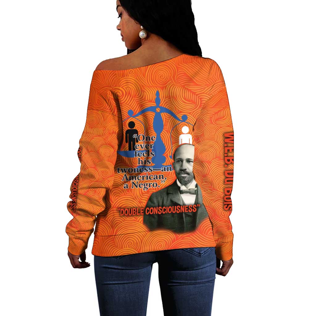 W.E.B. Du Bois Tribute Off Shoulder Sweater W.E.B. Du Bois Tribute - Wonder Print Shop