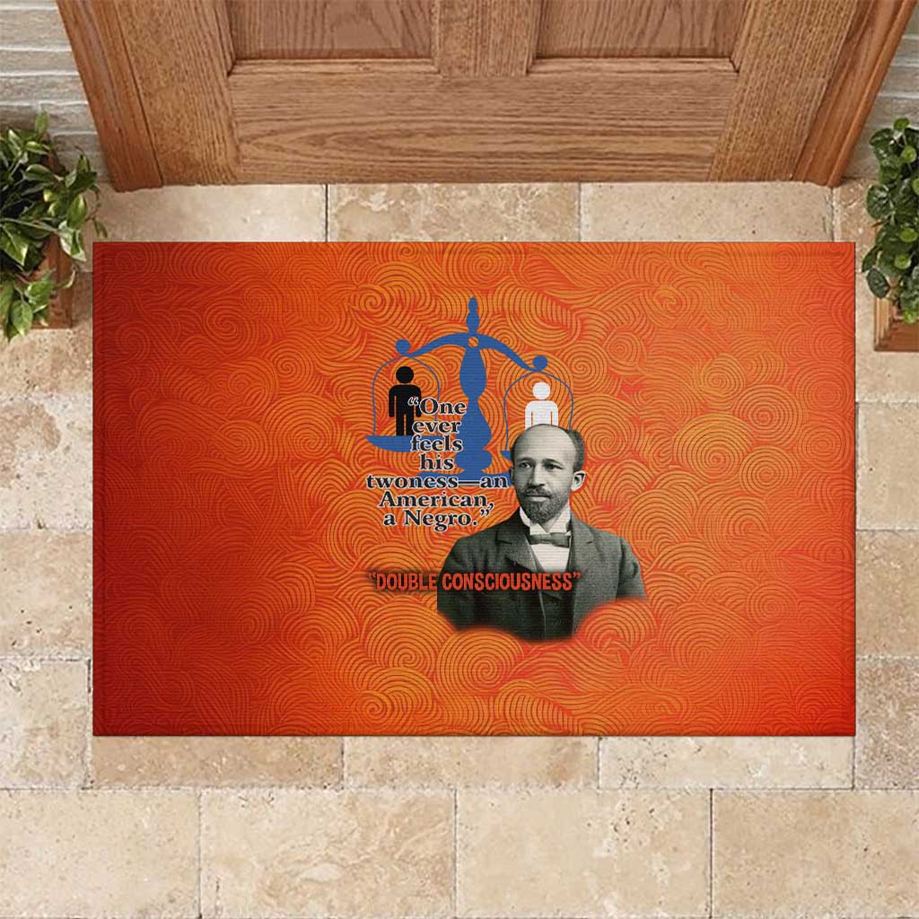 W.E.B. Du Bois Tribute Rubber Doormat W.E.B. Du Bois Tribute - Wonder Print Shop