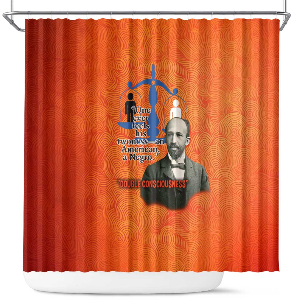 W.E.B. Du Bois Tribute Shower Curtain W.E.B. Du Bois Tribute - Wonder Print Shop
