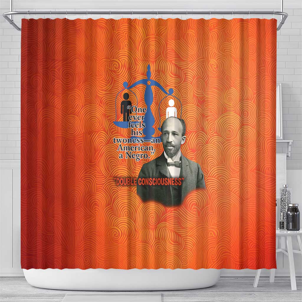 W.E.B. Du Bois Tribute Shower Curtain W.E.B. Du Bois Tribute - Wonder Print Shop