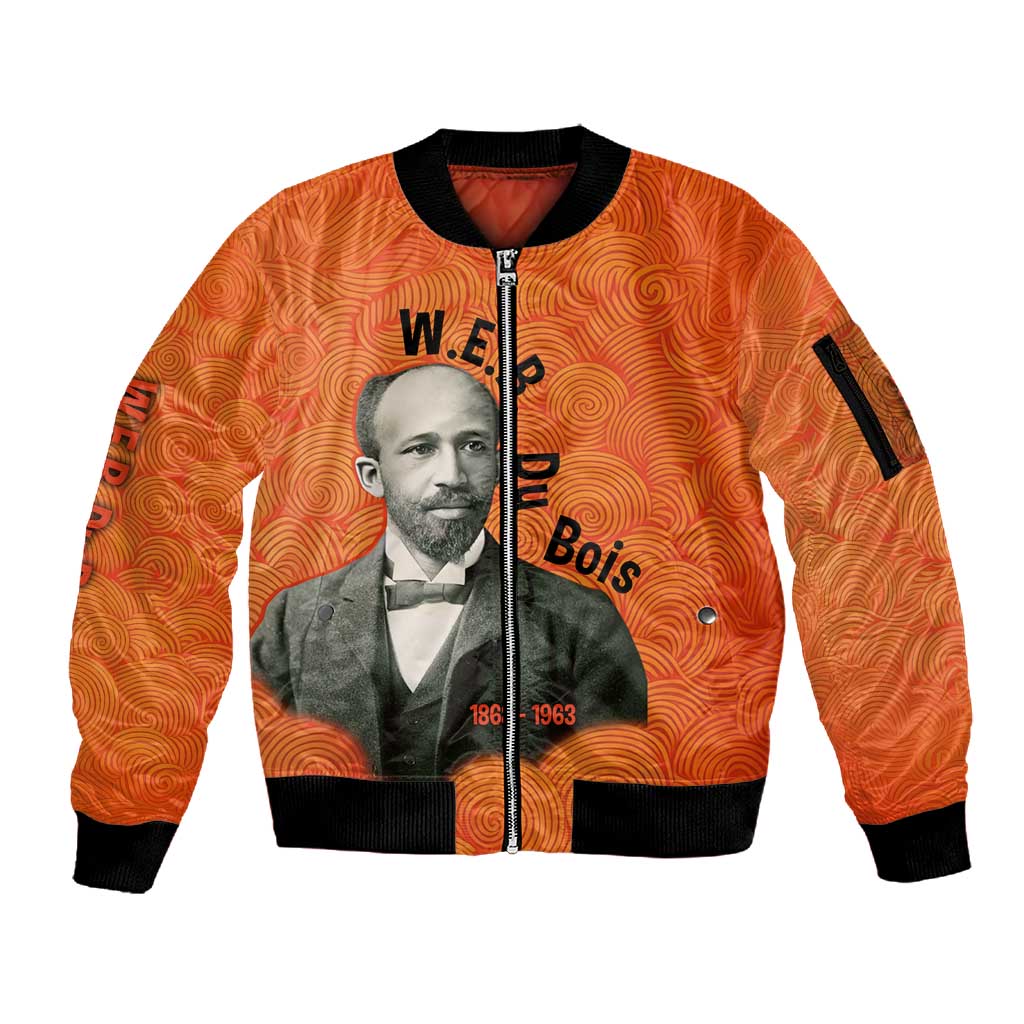 W.E.B. Du Bois Tribute Sleeve Zip Bomber Jacket W.E.B. Du Bois Tribute - Wonder Print Shop