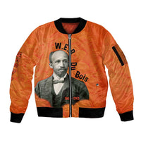 W.E.B. Du Bois Tribute Sleeve Zip Bomber Jacket W.E.B. Du Bois Tribute - Wonder Print Shop