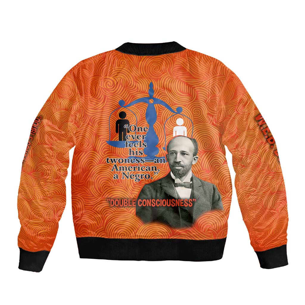 W.E.B. Du Bois Tribute Sleeve Zip Bomber Jacket W.E.B. Du Bois Tribute - Wonder Print Shop