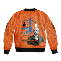 W.E.B. Du Bois Tribute Sleeve Zip Bomber Jacket W.E.B. Du Bois Tribute - Wonder Print Shop