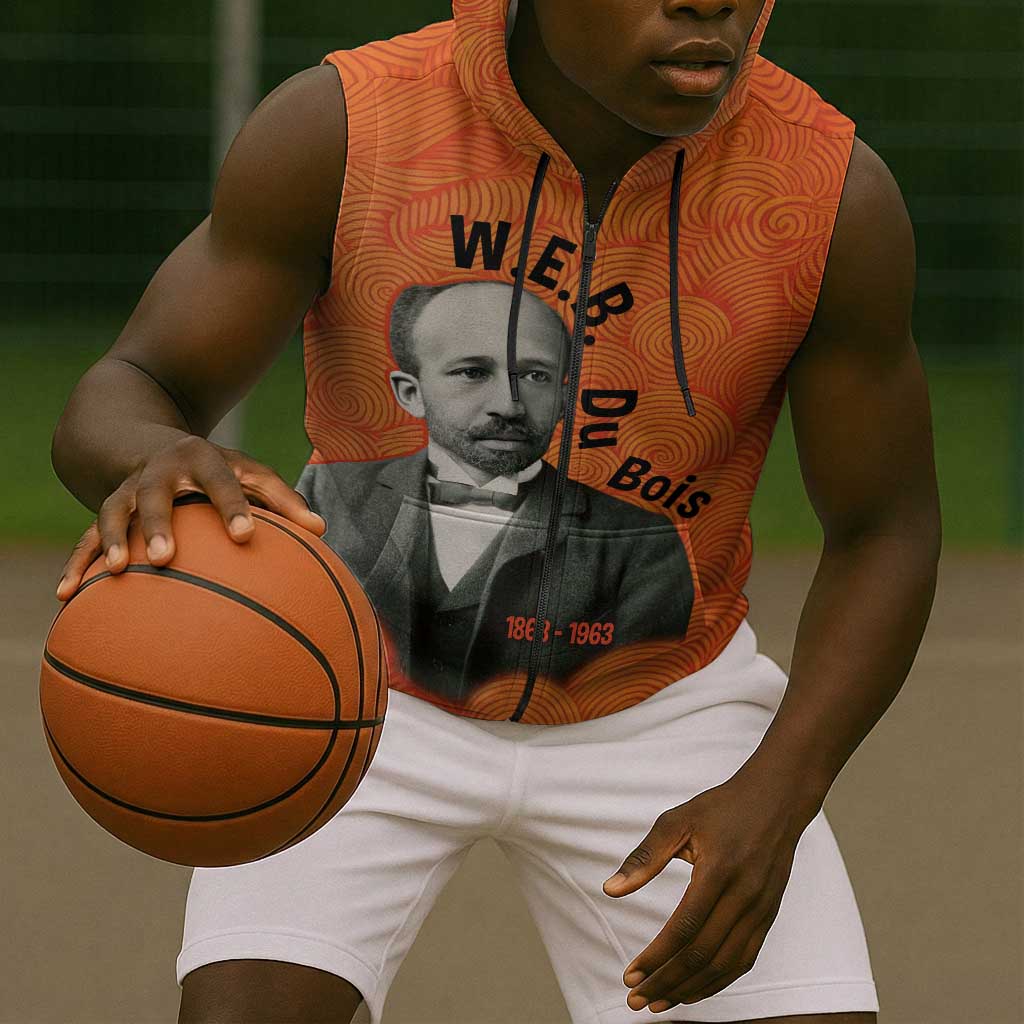 W.E.B. Du Bois Tribute Sleeveless Zip Hoodie W.E.B. Du Bois Tribute - Wonder Print Shop