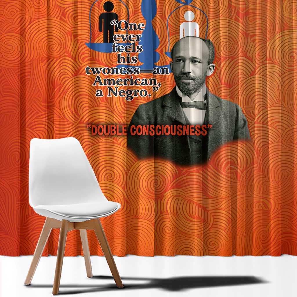 W.E.B. Du Bois Tribute Window Curtain W.E.B. Du Bois Tribute - Wonder Print Shop