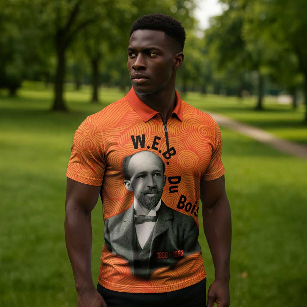W.E.B. Du Bois Tribute Zipper Polo Shirt W.E.B. Du Bois Tribute - Wonder Print Shop