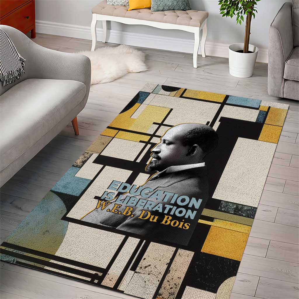 W.E.B. Du Bois Education is Liberation Area Rug Scholar, Activist, Visionary Tribute Design - Wonder Print Shop