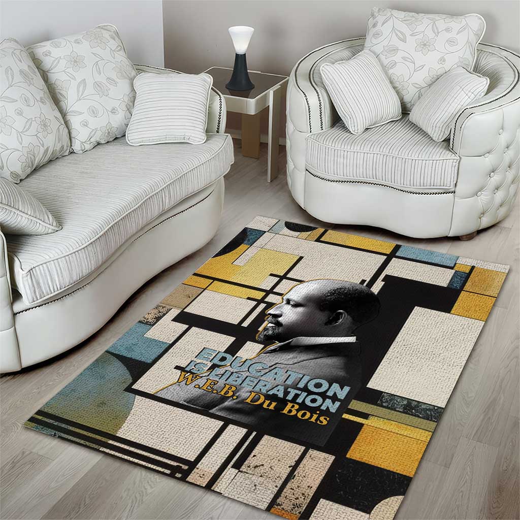 W.E.B. Du Bois Education is Liberation Area Rug Scholar, Activist, Visionary Tribute Design - Wonder Print Shop
