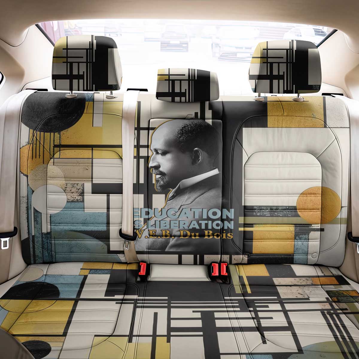 W.E.B. Du Bois Education is Liberation Back Car Seat Cover Scholar, Activist, Visionary Tribute Design - Wonder Print Shop