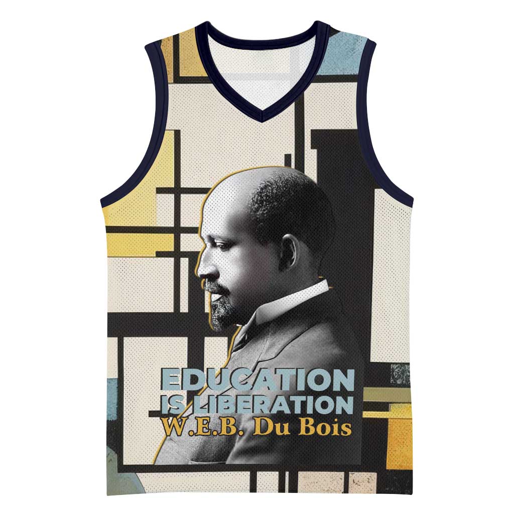 W.E.B. Du Bois Education is Liberation Basketball Jersey Scholar, Activist, Visionary Tribute Design - Wonder Print Shop
