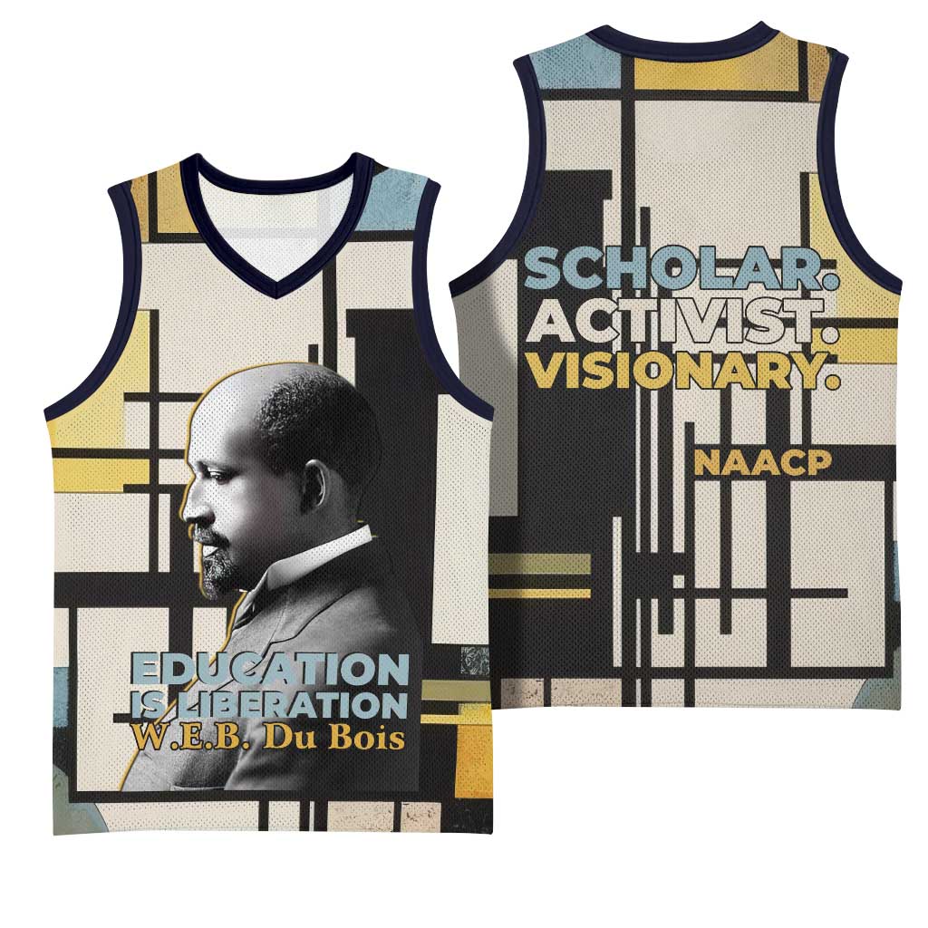 W.E.B. Du Bois Education is Liberation Basketball Jersey Scholar, Activist, Visionary Tribute Design - Wonder Print Shop