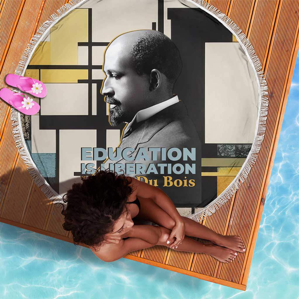 W.E.B. Du Bois Education is Liberation Beach Blanket Scholar, Activist, Visionary Tribute Design - Wonder Print Shop