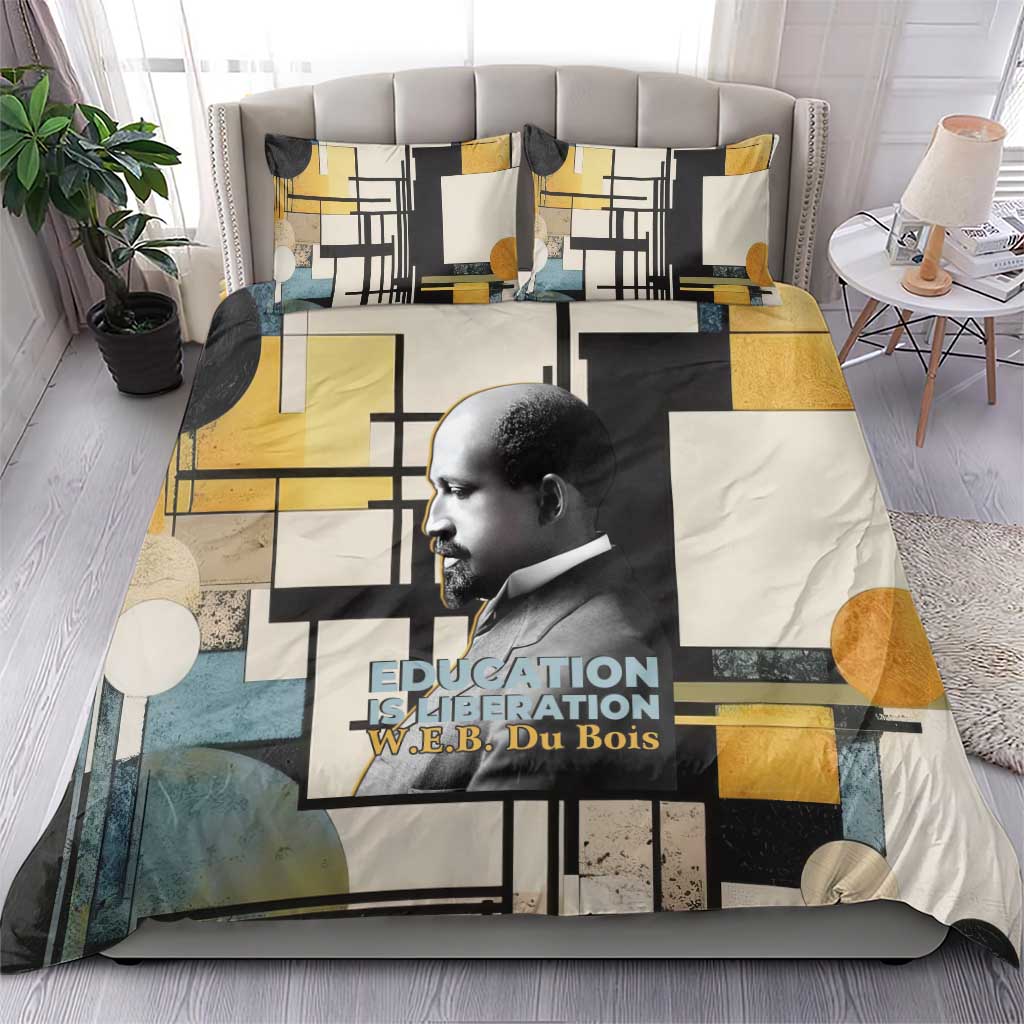 W.E.B. Du Bois Education is Liberation Bedding Set Scholar, Activist, Visionary Tribute Design - Wonder Print Shop
