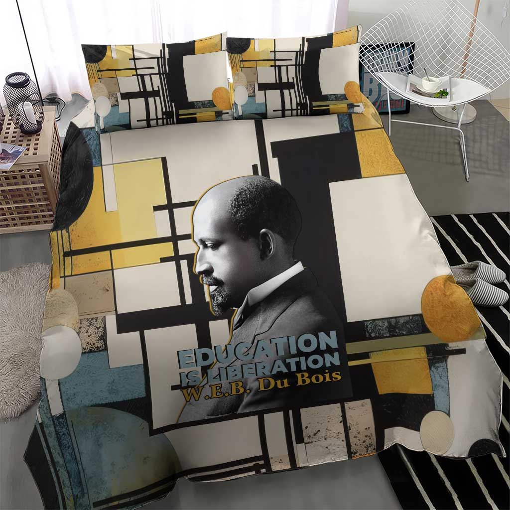 W.E.B. Du Bois Education is Liberation Bedding Set Scholar, Activist, Visionary Tribute Design - Wonder Print Shop