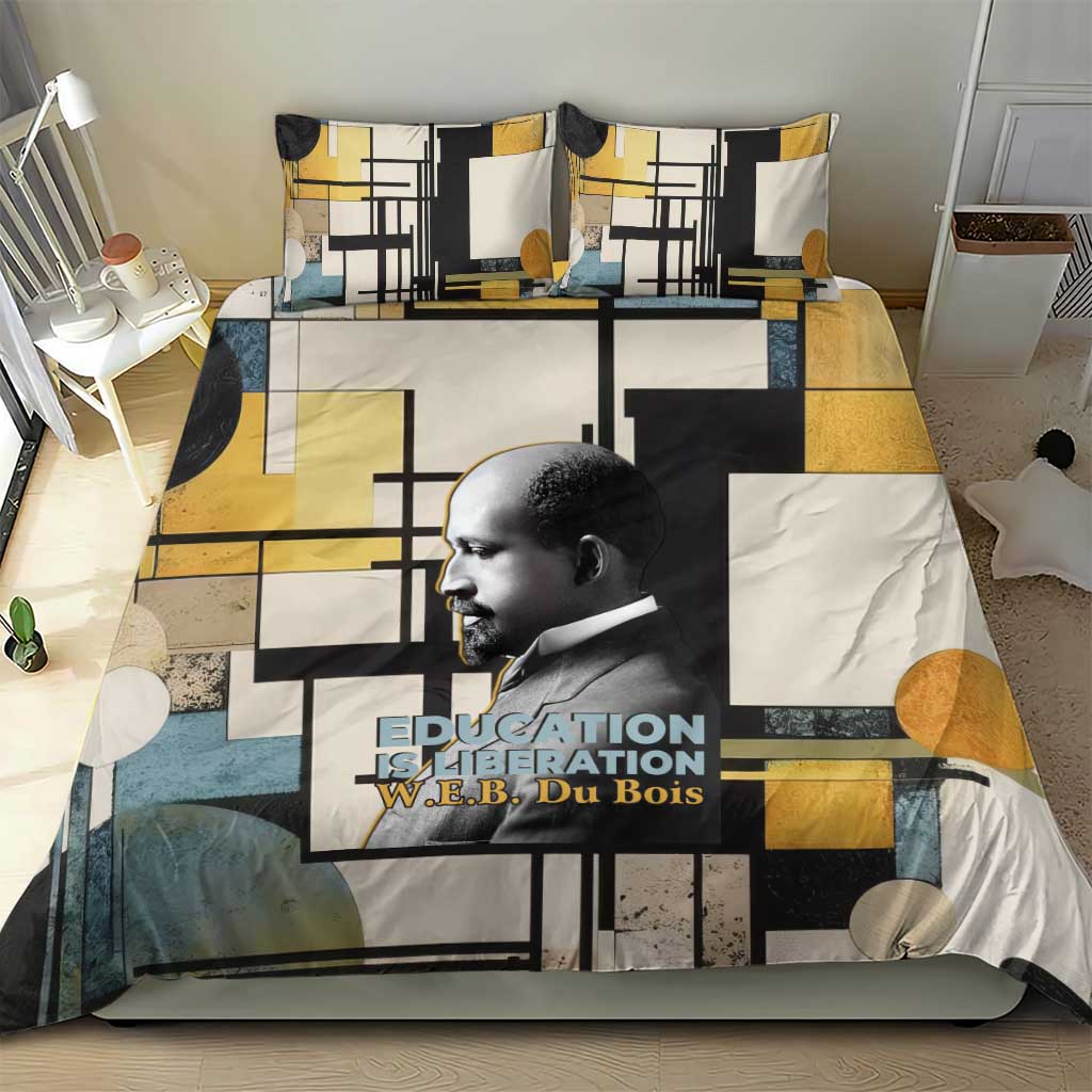 W.E.B. Du Bois Education is Liberation Bedding Set Scholar, Activist, Visionary Tribute Design - Wonder Print Shop
