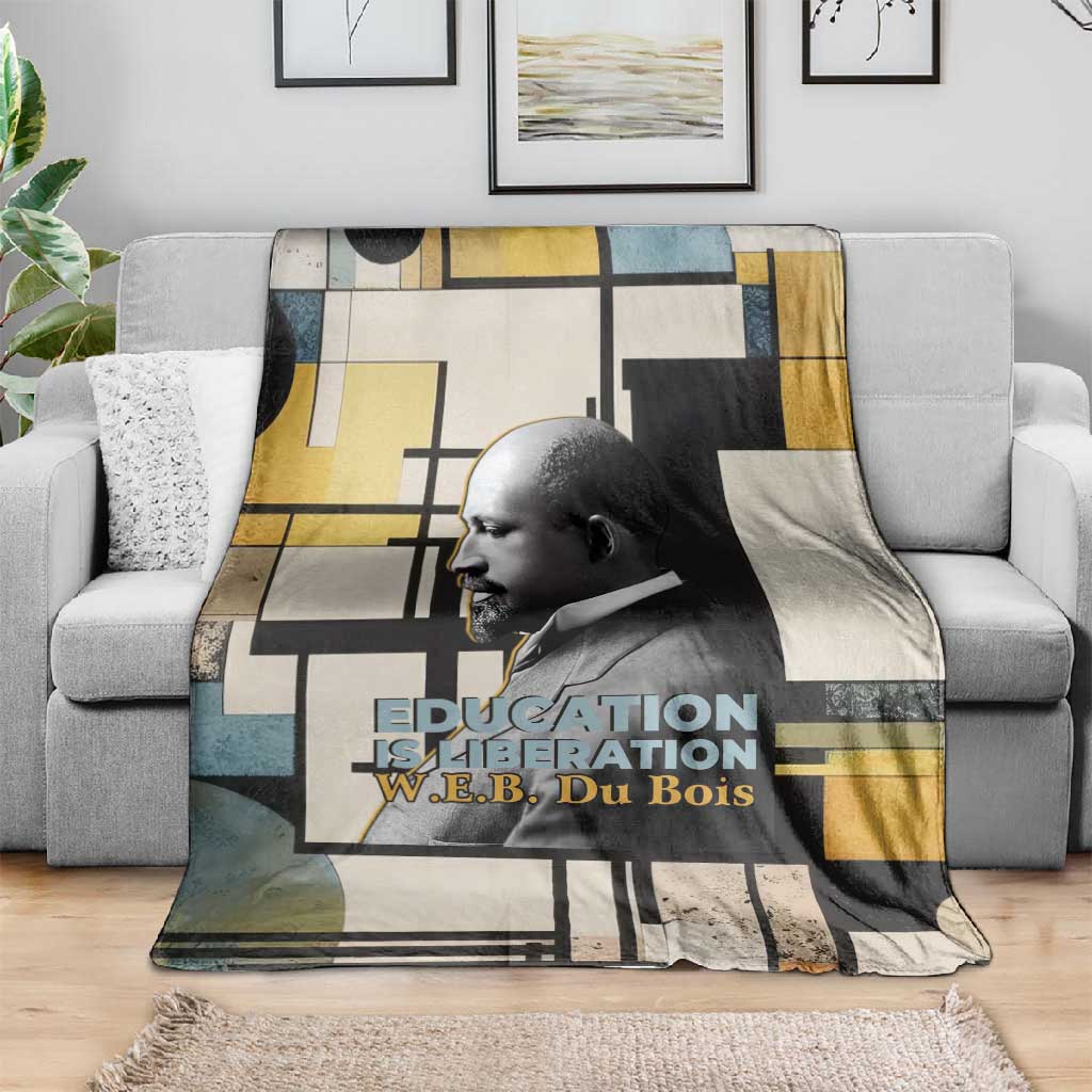 W.E.B. Du Bois Education is Liberation Blanket Scholar, Activist, Visionary Tribute Design - Wonder Print Shop