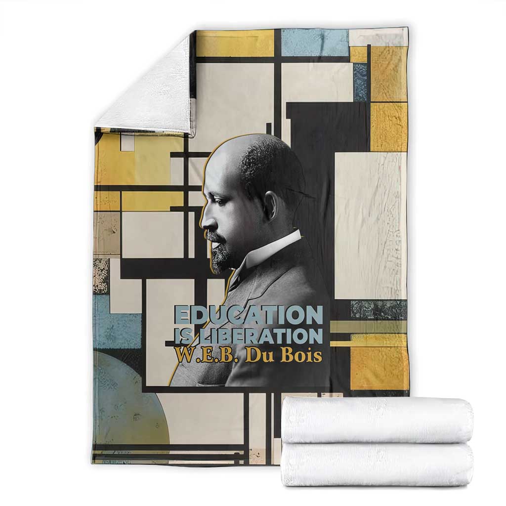 W.E.B. Du Bois Education is Liberation Blanket Scholar, Activist, Visionary Tribute Design - Wonder Print Shop