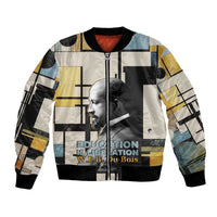 W.E.B. Du Bois Education is Liberation Bomber Jacket Scholar, Activist, Visionary Tribute Design - Wonder Print Shop