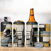 W.E.B. Du Bois Education is Liberation 4 in 1 Can Cooler Tumbler Scholar, Activist, Visionary Tribute Design - Wonder Print Shop