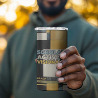 W.E.B. Du Bois Education is Liberation 4 in 1 Can Cooler Tumbler Scholar, Activist, Visionary Tribute Design - Wonder Print Shop