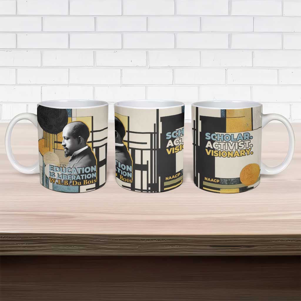 W.E.B. Du Bois Education is Liberation Ceramic Mug Scholar, Activist, Visionary Tribute Design - Wonder Print Shop