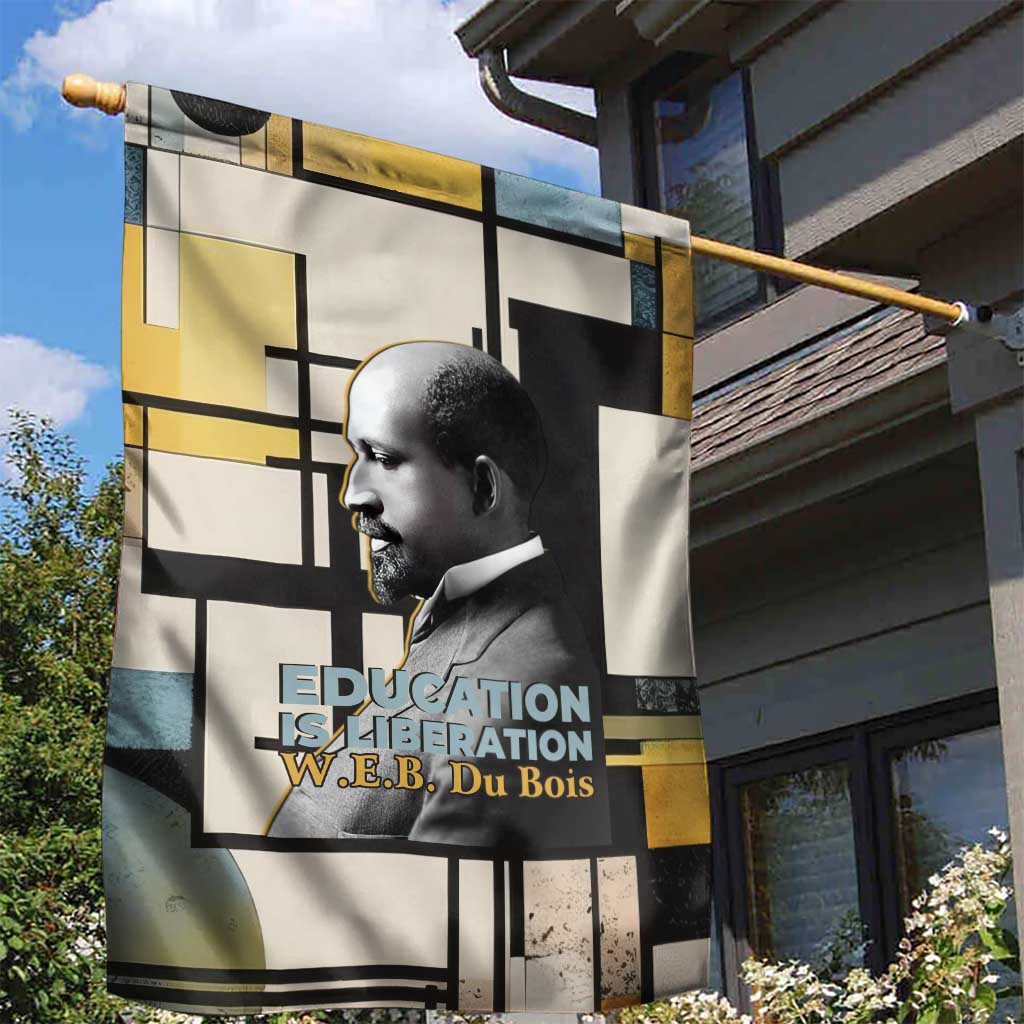 W.E.B. Du Bois Education is Liberation Garden Flag Scholar, Activist, Visionary Tribute Design - Wonder Print Shop