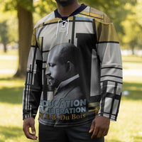 W.E.B. Du Bois Education is Liberation Hockey Jersey Scholar, Activist, Visionary Tribute Design - Wonder Print Shop